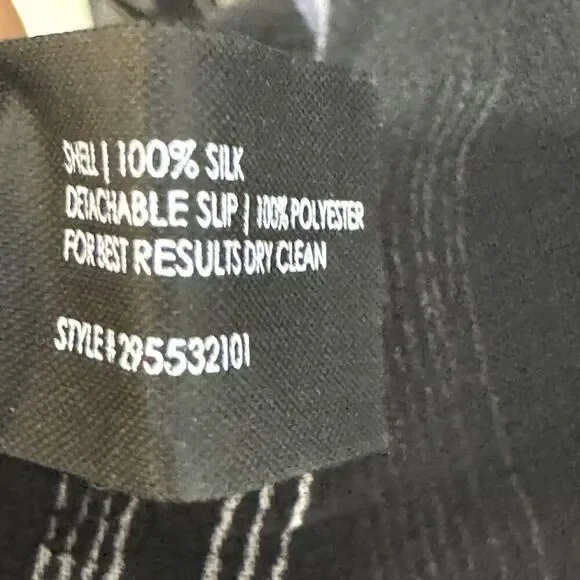 Club Monaco Roanna Dress Womens 4 Black Floral Silk Long Sleeve Mini Boho Chic - Picture 14 of 14